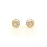 Brinco Infantil De Ouro 18k Áurea 3,0mm