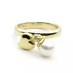 Anel De Ouro 18k Dois Berloques