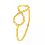 Anel De Ouro 18k Fio Infinito