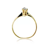 Anel De Ouro 18k Solitário Charm Com Zircônia