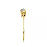 Anel De Ouro 18k Solitário Charm Com Zircônia