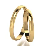Par De Aliança De Ouro 18k Tradicional Com 3,0mm