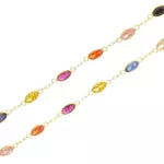 Corrente De Ouro 18k Cartie De 40cm Com Zircônias Ovais