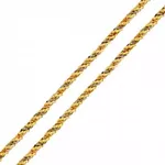 Corrente De Ouro 18k Corda Tricolor De 2,2mm Com 45cm