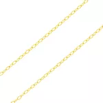 Corrente De Ouro 18k Elo Americano De 0,5mm Com 40cm