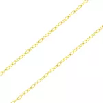 Corrente De Ouro 18k Elo Americano De 0,5mm Com 60cm