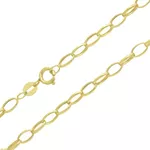 Corrente De Ouro 18k Elo Português Oval De 3,5mm Com 40 Cm