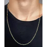Corrente De Ouro 18k Groumet 3x1 De 2,4mm Com 60cm