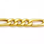 Corrente De Ouro 18k Groumet 3x1 De 2,4mm Com 60cm