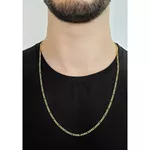Corrente De Ouro 18k Groumet 3x1 De 3mm Com 70cm