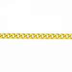 Corrente De Ouro 18k Groumet De 2,5mm Com 50cm