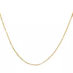 Corrente De Ouro 18k Infantil Malha Veneziana De 0,5mm Com 35cm