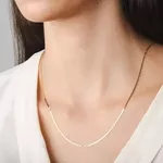 Corrente De Ouro 18k Piastrine De 1,2mm Com 50cm