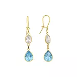 Brinco De Ouro 18k Cintilante com Zircônias