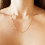 Corrente De Ouro 18k Rabo de Raposa De 0,7mm Com 40cm