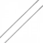 Corrente De Ouro Branco 18k Veneziana De 0,7mm Com 40cm