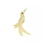 Pingente De Ouro 18k Beija-flor Vazado Grande