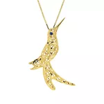 Pingente De Ouro 18k Beija-flor Vazado Pequeno