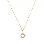 Pingente De Ouro 18k Coração Cravejado