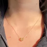 Pingente de Ouro 18k Coração Fixo Com Zircônia 