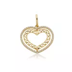 Pingente de Ouro 18k Corações Elegancy