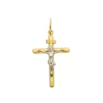 Pingente De Ouro 18k Crucifixo Com Cristo 45mm