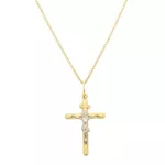 Pingente De Ouro 18k Crucifixo Com Cristo 45mm
