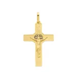 Pingente De Ouro 18k Cruz Com Jesus Cristo