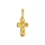 Pingente De Ouro 18k Cruz Com Zircônia