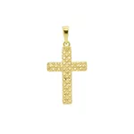 Pingente De Ouro 18k Cruz Diamantada P