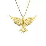 Pingente De Ouro 18k Espírito Santo Cravejado