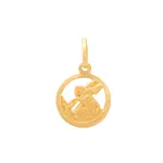 Pingente De Ouro 18k Medalha De São Jorge De 11mm