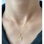 Pingente De Ouro 18k Medalha De São Jorge Redonda