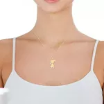 Pingente De Ouro 18k Menina Com Coração