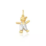 Pingente De Ouro 18k Menino De 16mm