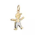 Pingente De Ouro 18k Menino De 16mm
