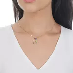 Pingente De Ouro 18k Menino Menina Irmãos Balão de Coração 