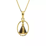 Pingente De Ouro 18k Nossa Senhora Da Aparecida Com 16mm