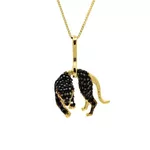 Pingente De Ouro 18k Pantera Negra Pequeno