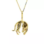 Pingente De Ouro 18k Pantera Negra Pequeno