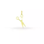 Pingente De Ouro 18k Tesoura
