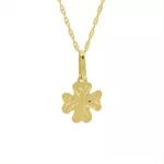 Pingente De Ouro 18k Trevo De 13mm