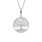 Pingente De Ouro Branco 18k Arvore da Vida Vazado/lisa