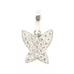 Pingente De Ouro Branco 18k Borboleta Com Diamantes