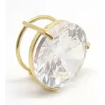 Pingente Ponto De Luz De Ouro 18k Com Zircônia De 4mm