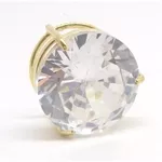 Pingente Ponto De Luz De Ouro 18k Com Zircônia De 8mm