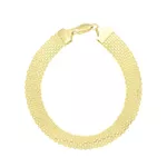 Pulseira De Ouro 18k Bismarck De 10mm Com 19cm