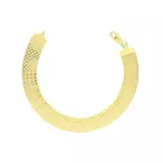 Pulseira De Ouro 18k Bismarck De 10mm Com 19cm