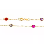 Pulseira De Ouro 18k Cartie Com Pedras De 4,3mm Com 18cm