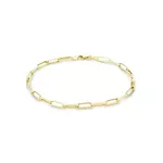 Pulseira De Ouro 18k Cartie Ovalada De 2,3mm Com 21cm